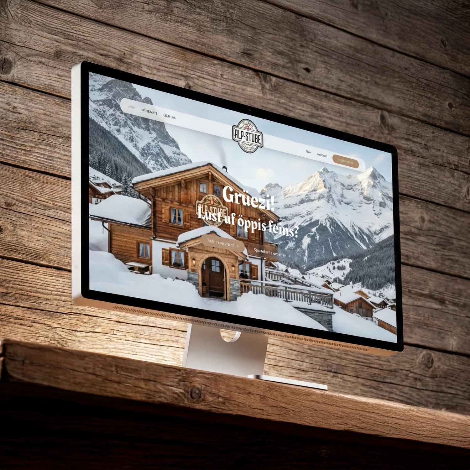 Restaurant Alpstube – Webdesign Detailansicht 1