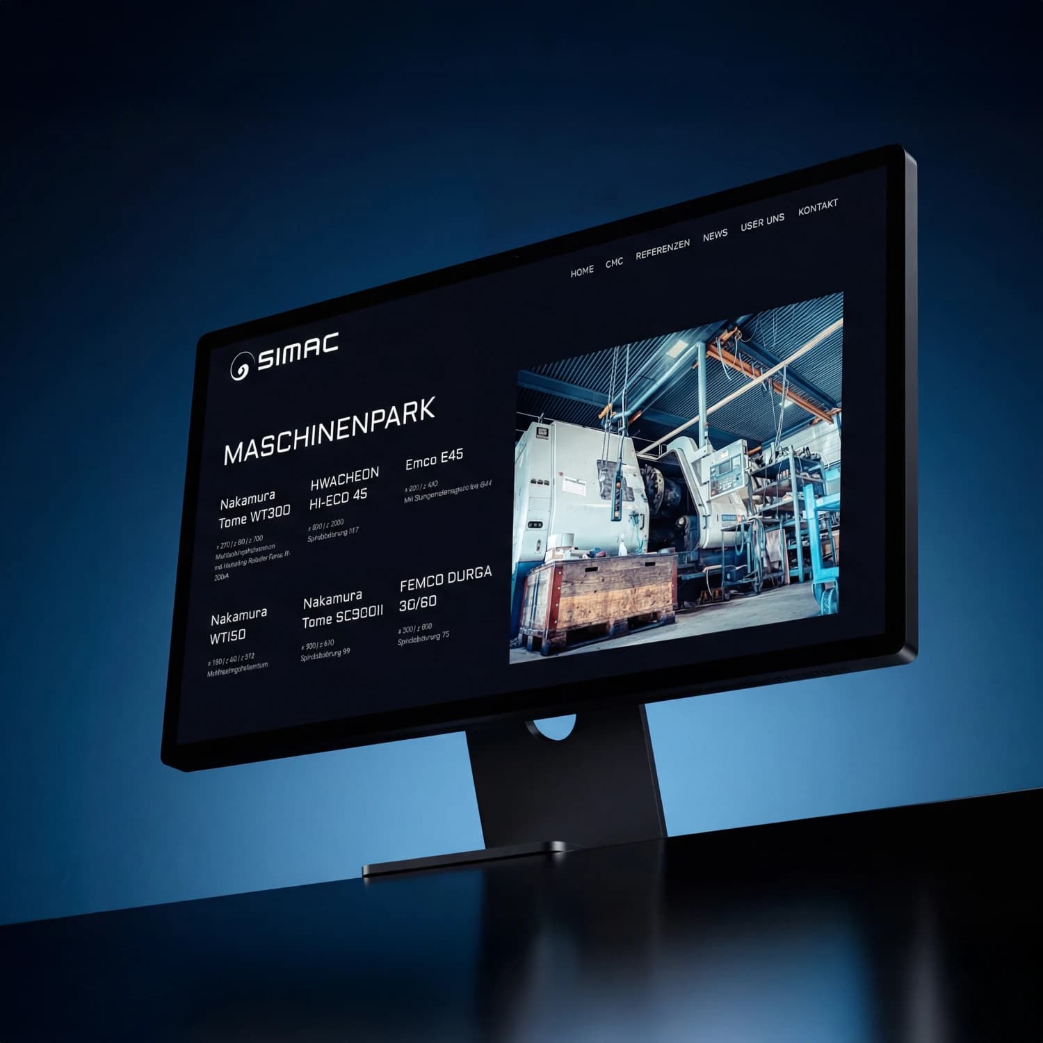 Simac AG – Webdesign Detailansicht 1